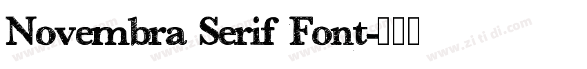 Novembra Serif Font字体转换